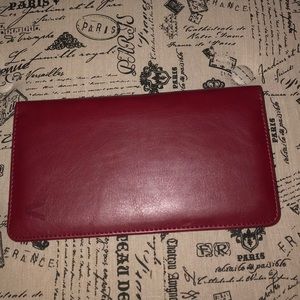 NWOT Red travel wallet